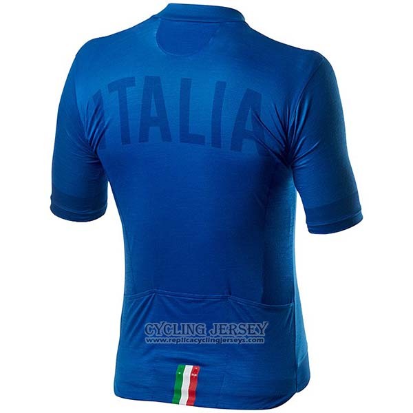2020 Cycling Jersey Italy Blue Short Sleeve And Bib Short